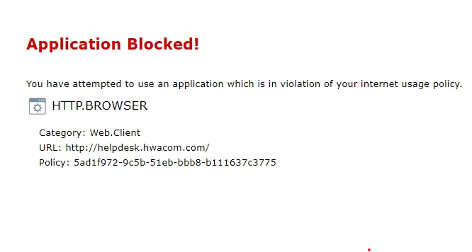 error screen
