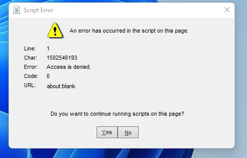 script error