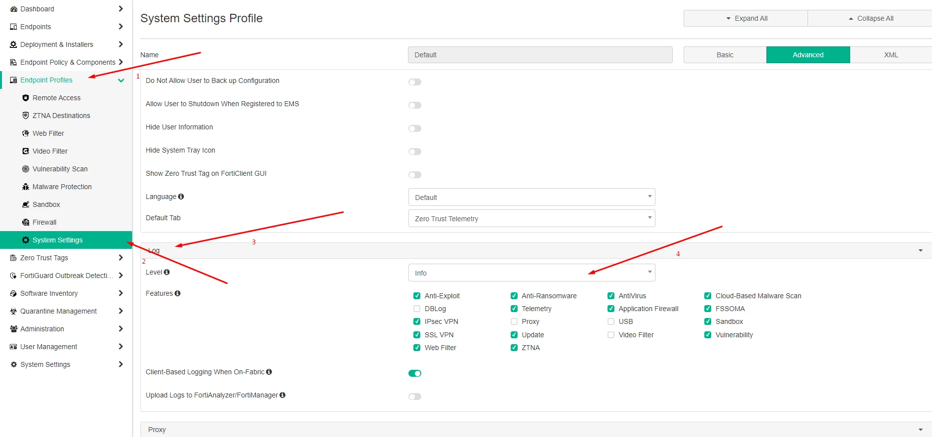 Forticlient Log FortiClient - Change Log Level Access | Community