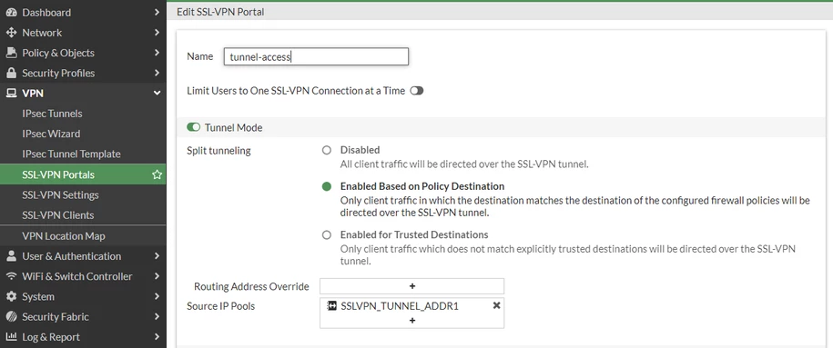 Technical Tip: How to access specific public IPs using SSL VPN Split ...