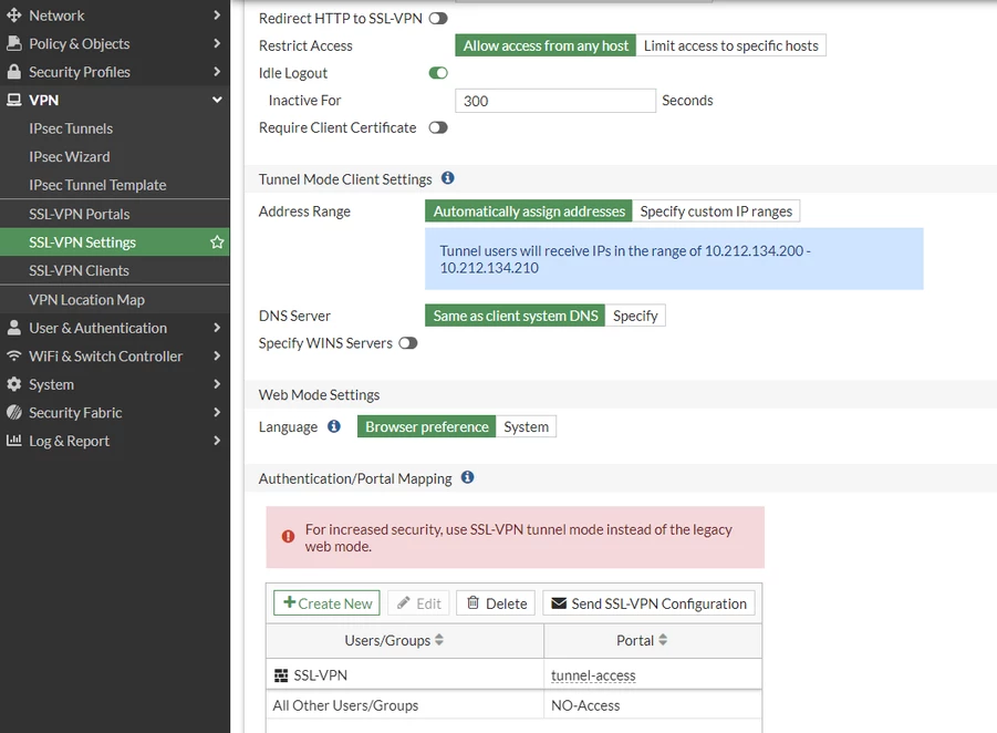 Technical Tip: How to access specific public IPs using SSL VPN Split ...