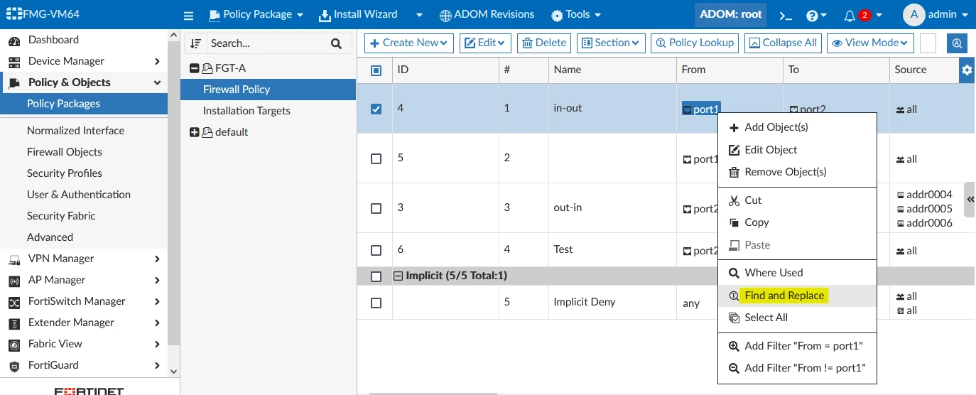 Technical Tip: Change interfaces to zones in policies on a managed ...