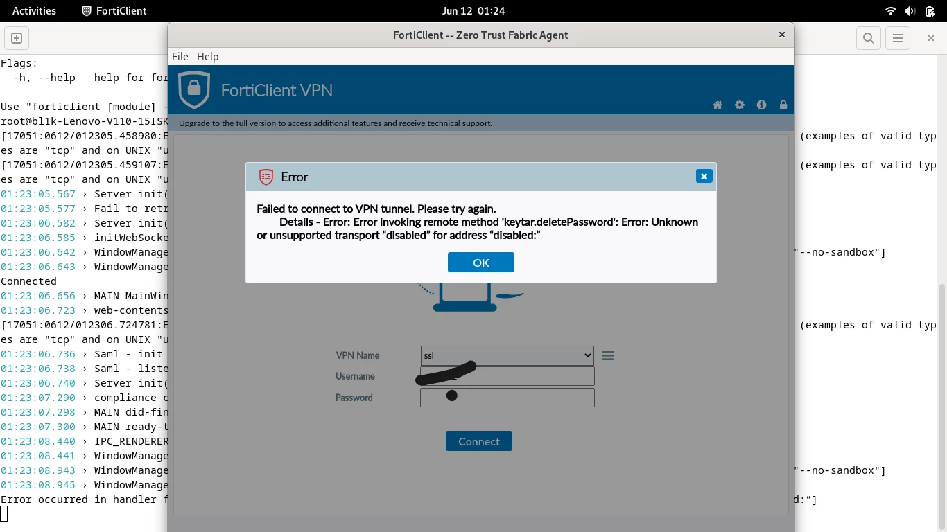 Java Error With Forticlient FortiClient Vpn Error Any one know Solution | Community