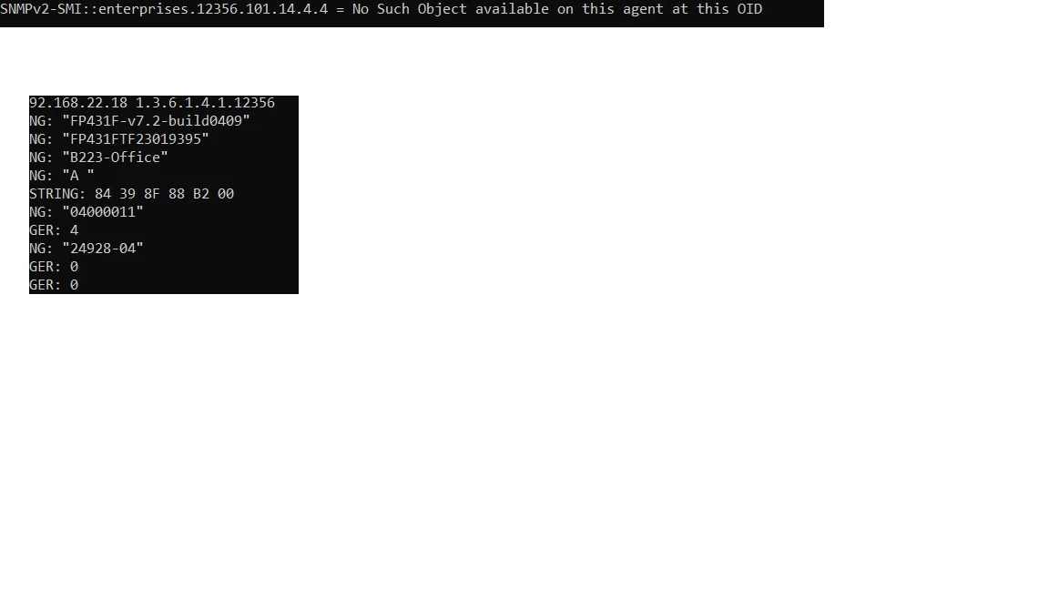 Here is a screenshot of both outputs