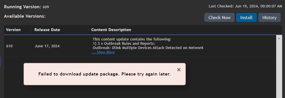 Failed to download update package. | Community