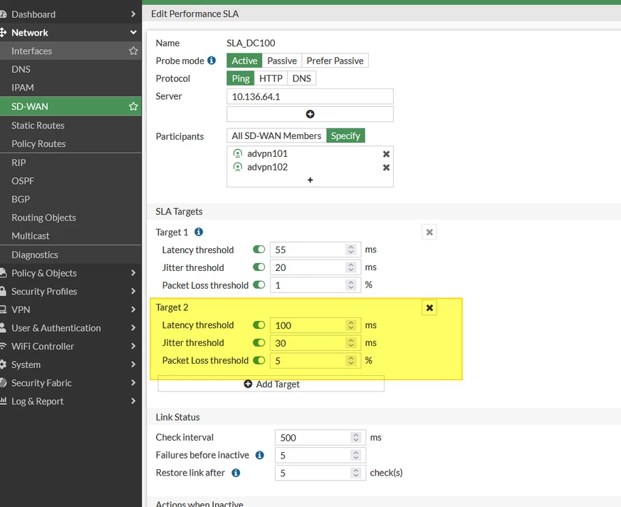 Technical Tip: How to add an SLA target to an existing Health Check ...