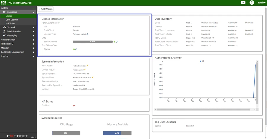 Fortiauthenticator Gui Technical Tip: How to view license details in FortiAuthenticator ...