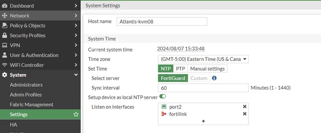 Technical Tip: How to configure Firewall Internal Interface as NTP ...