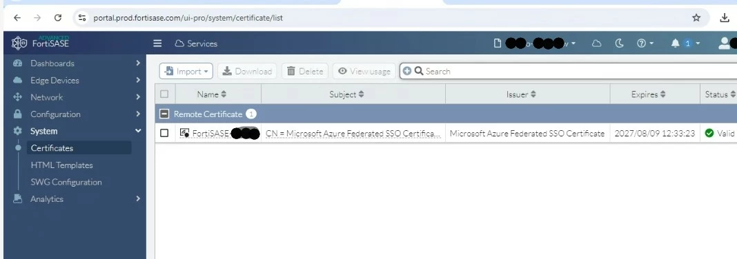 Fortisase default cert not showing.jpg