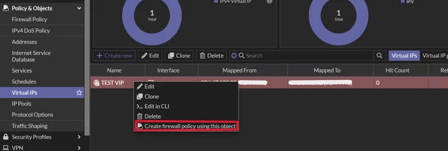 Technical Tip: Create a firewall policy using a Virtual IP (VIP) object ...