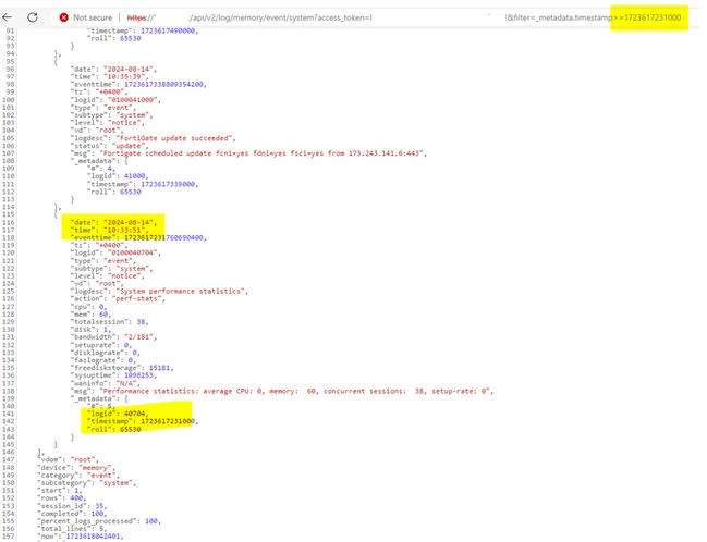 Technical Tip: Retrieve event logs using an API GET request with ...
