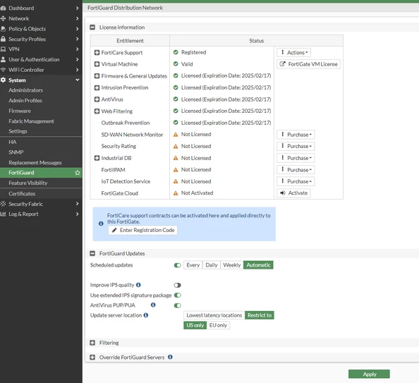 Fortios Gui Technical Tip: How to check FortiCare Support is registered in FortiOS ...