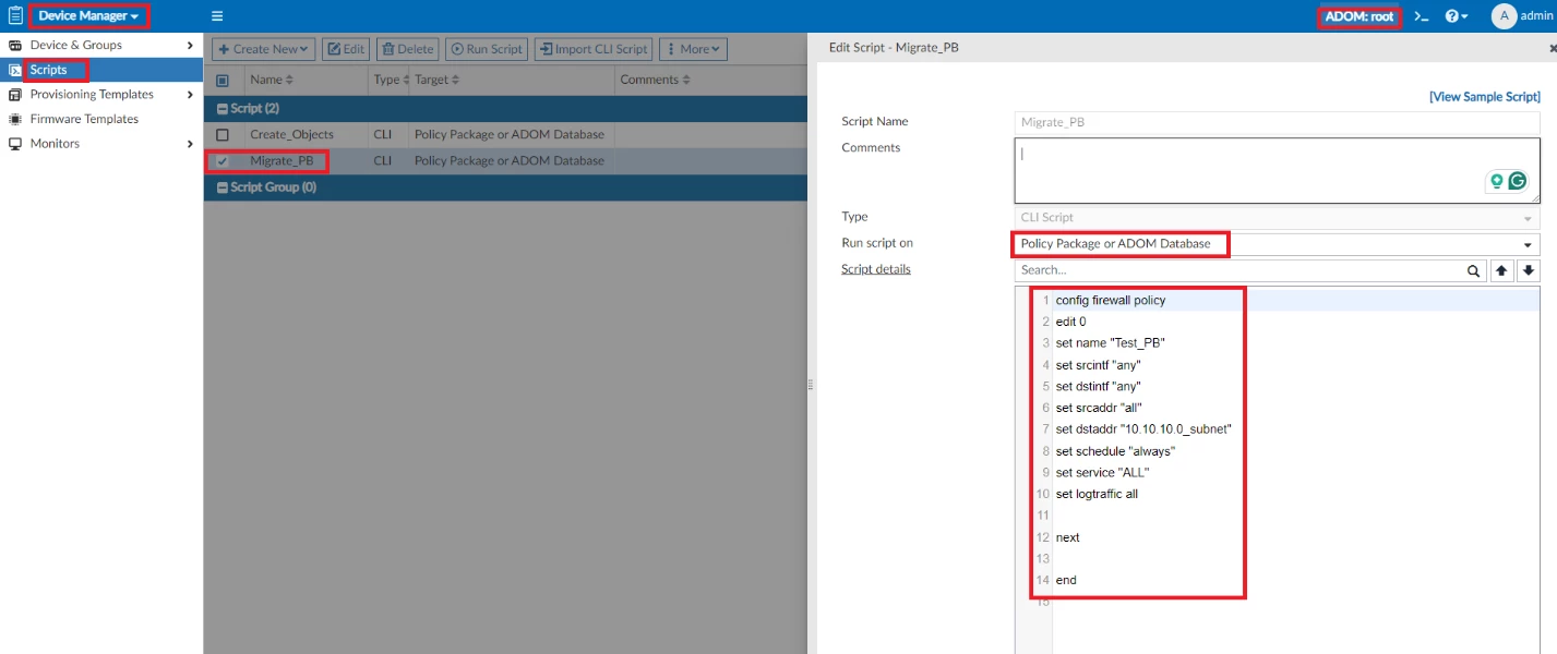 Troubleshooting Tip: Copy Policy Block configurations from one ADOM to ...