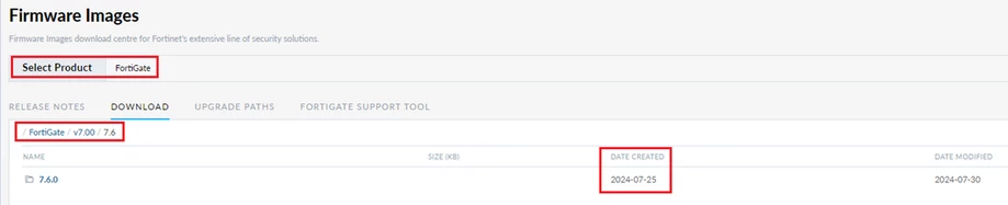 Technical Tip: Find the release date of FortiOS firmware versions ...