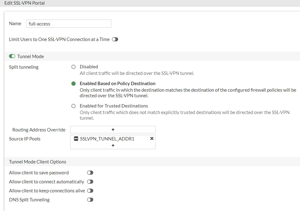 Troubleshooting Tip: SSL VPN user not able to access the local subnet ...