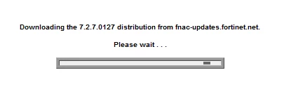 Figure 3. FortiNAC firmware download in process.