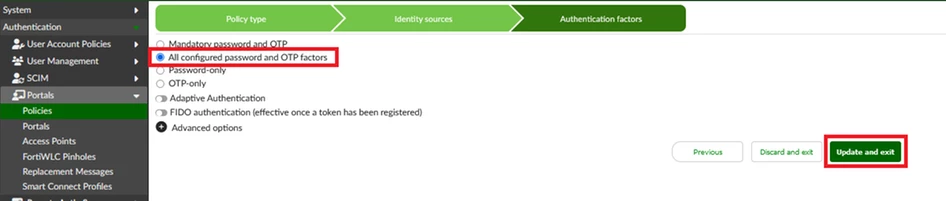 Authentication Factors (Select password and OTP factors).png