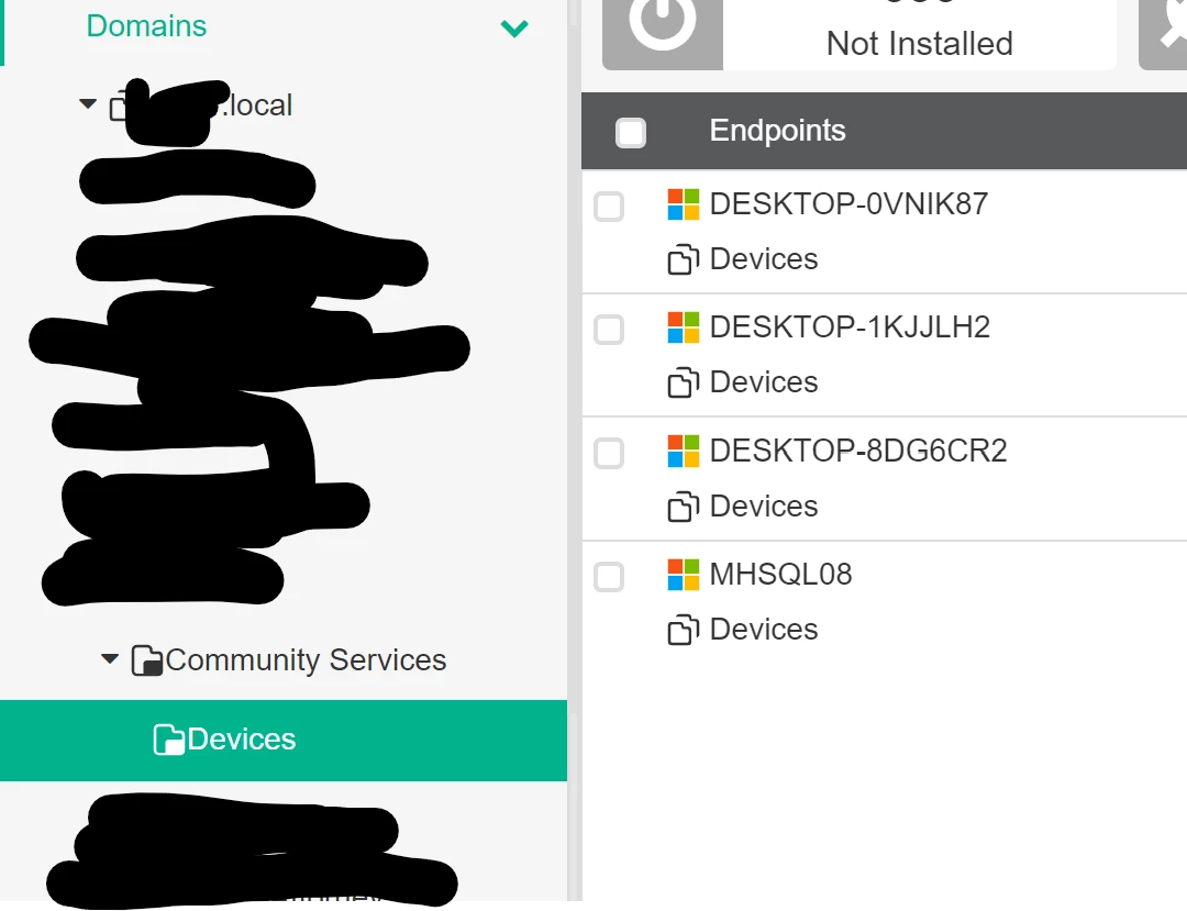 EMS directory with old PC names