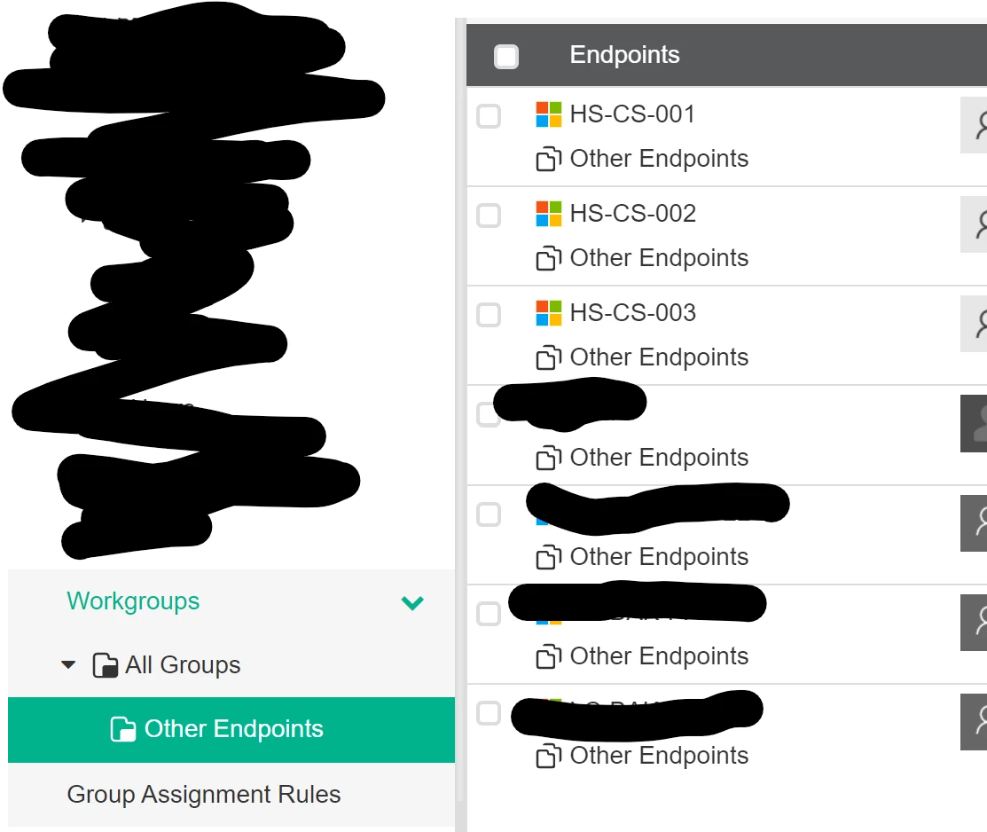 Workgroup with new PC names