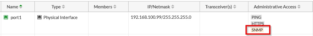 Interface configuration