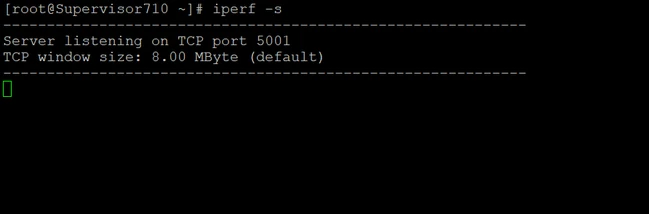 Running iperf on server