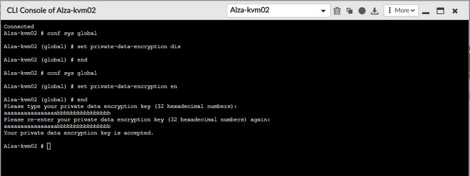 private-data-encryption enabled