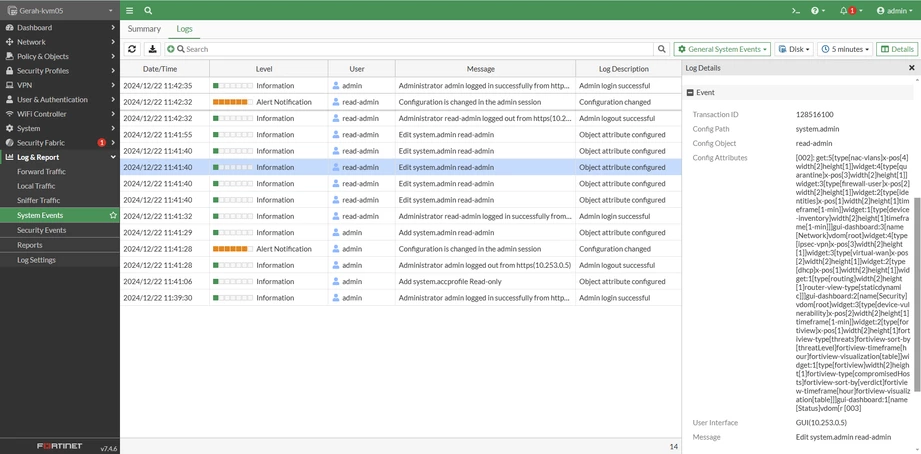 System event with Object-attribute configured by a super_admin_readonly profile