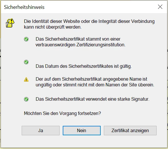 Word security warning because of FortiClient certificate