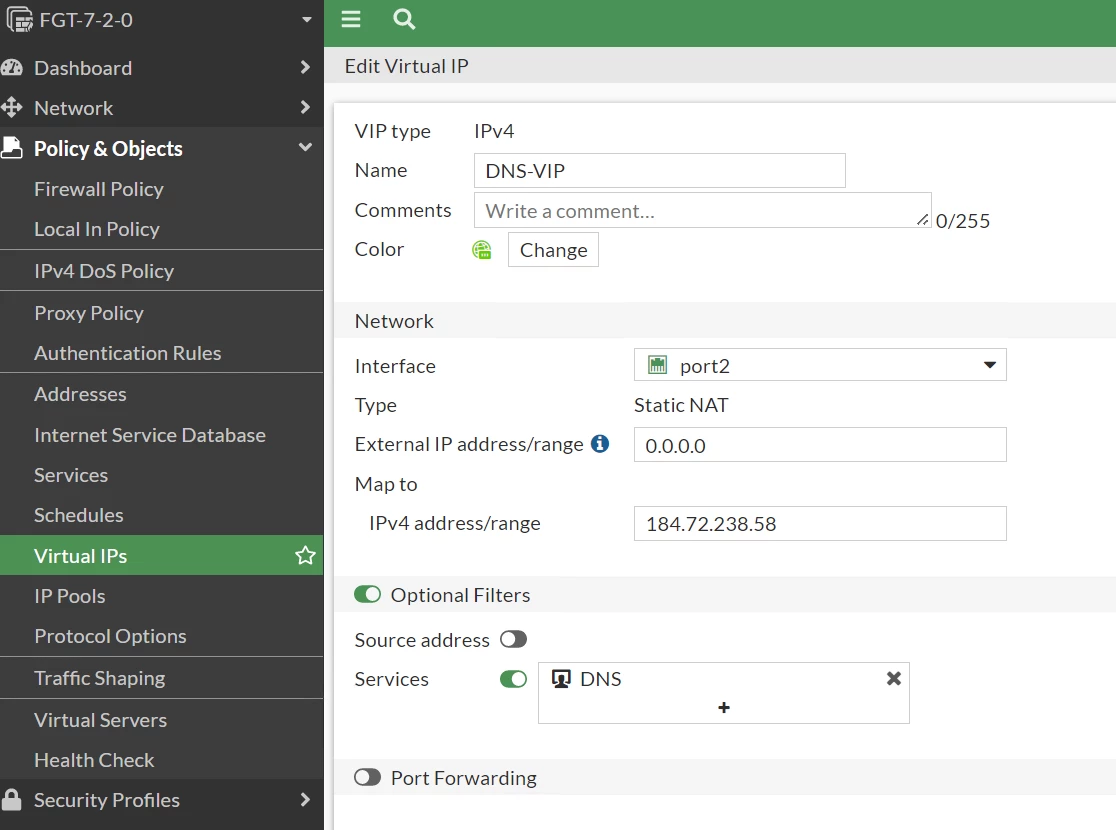 VIP for DNS service