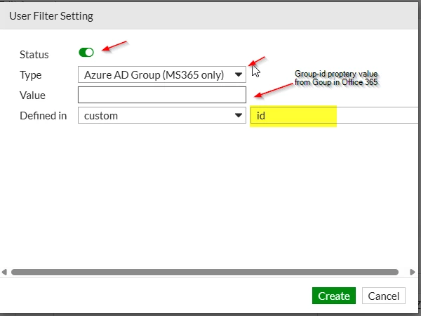 fml api office 365 user filter setting.png
