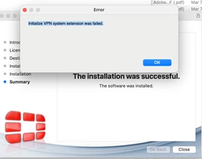 Java Error With Forticlient Troubleshooting Tip: Getting error message 'Initialize VPN system ...