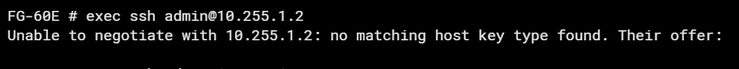 Cannot manage FSW via SSH