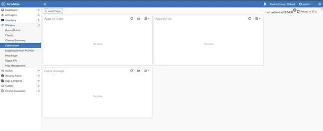 applications dashboard on ForrtiAIOps.png