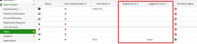 Figure 6. New user login on previously registered host with method "Register as Device"