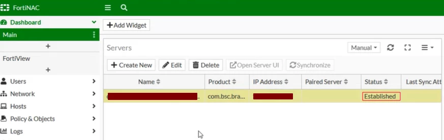 Technical Tip: FortiNAC-Manager Server list Status | Community