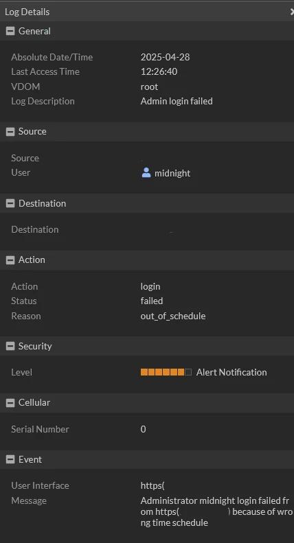 Out of Schedule Failure