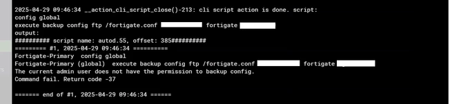Automation Stitch for FortiGate Configuration backup over SFTP/FTP does ...