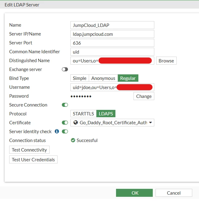 Technical Tip: Configuring the FortiGate to use Jumpcloud for LDAP ...