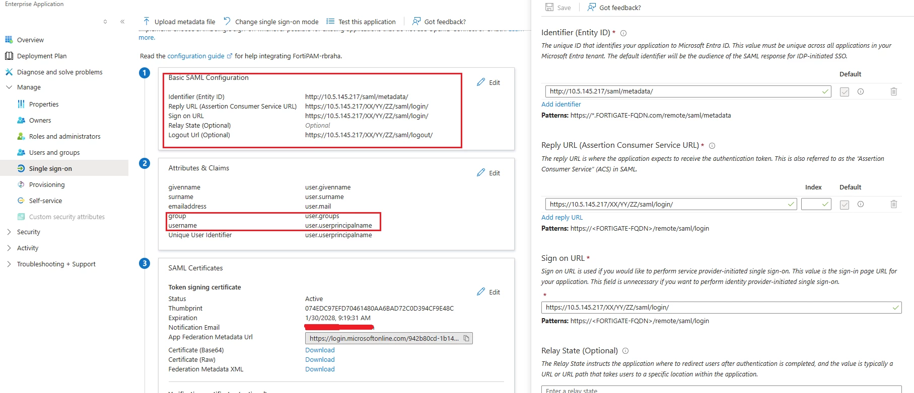 Figure 3. Basic SAML Configuration