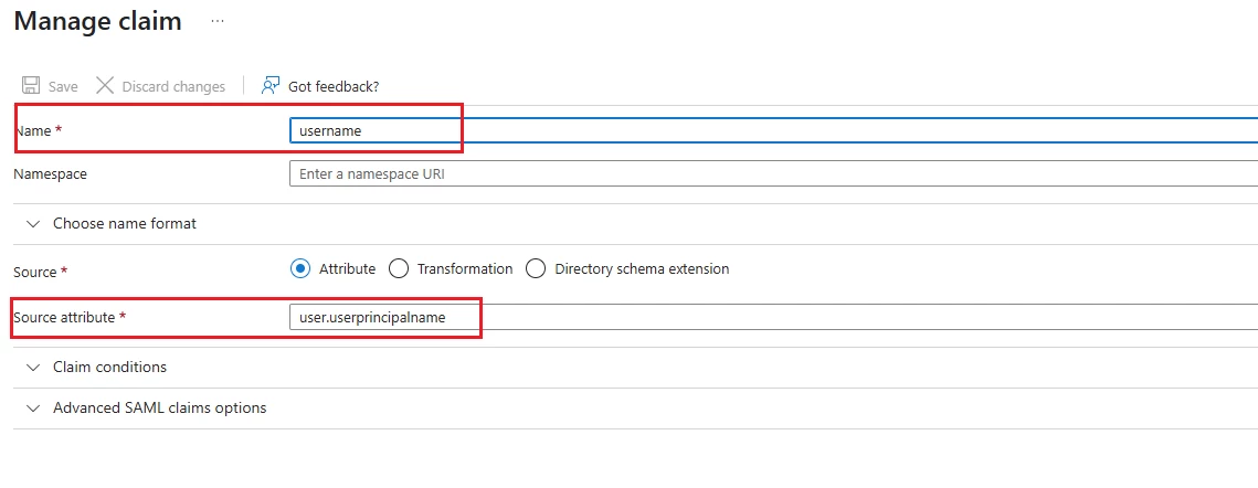 Figure 5. Username claim details