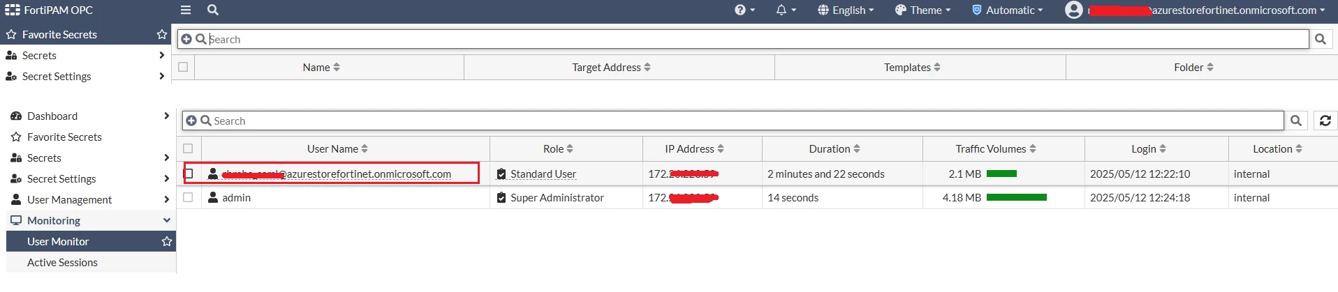 Figure 12.User authenticated