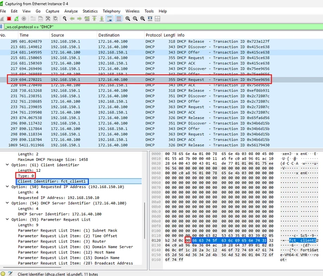 DHCP Request PCAP