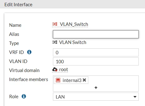 VLAN Switch - GUI Example