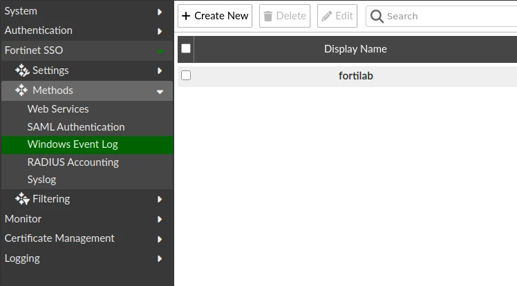 SSO Method Settings
