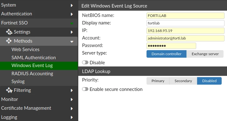 LDAP lookup in event log source