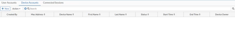 Device list showing empty after purge