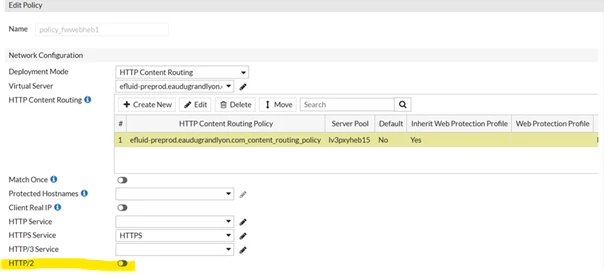 server policy http2 off