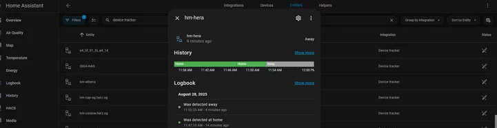 device in ha.PNG Example Asset Now Displayed as Entity in Home Assistant.