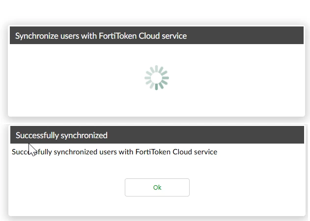 Figure 6. Apply changes in FortiAuthenticator
