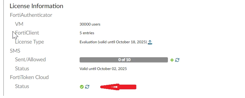 Figure.7 FortiToken Cloud status synced